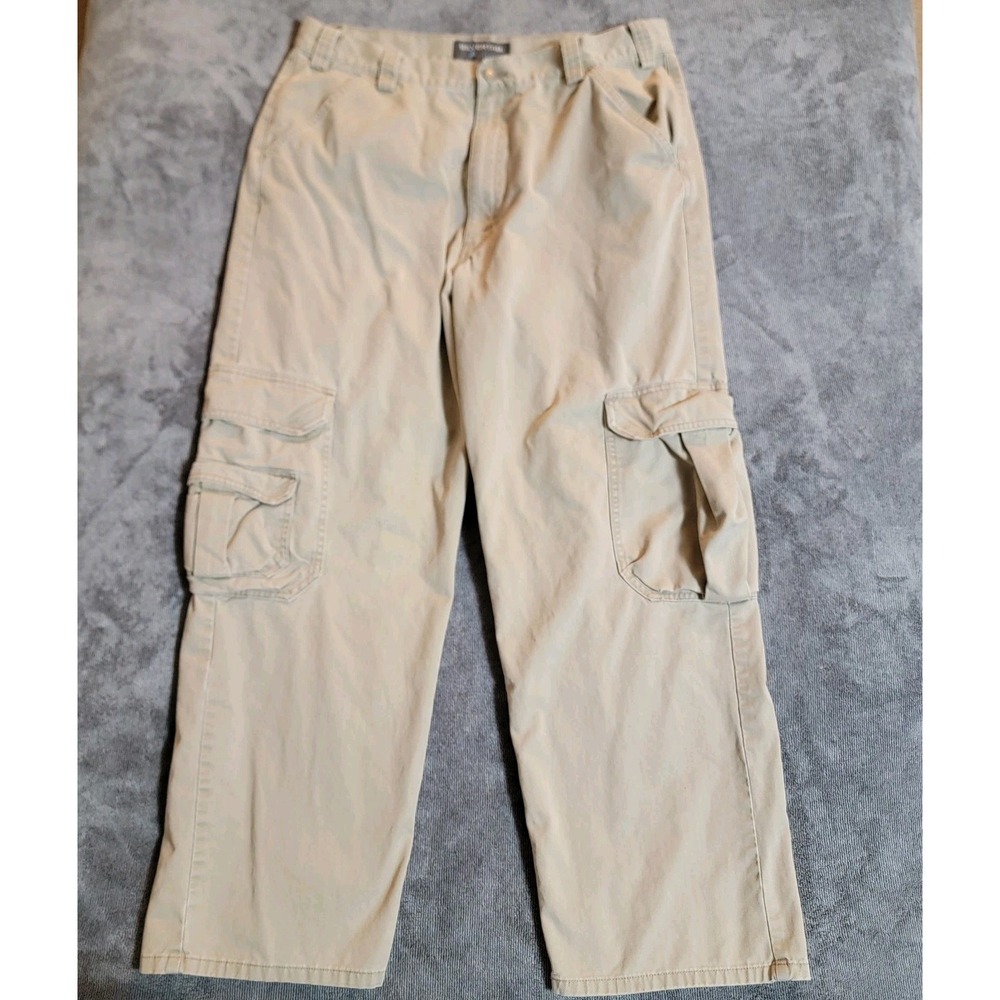 VTG Levi's SilverTab Cargo Pants Men 36x32 Beige Baggy Wide Leg 90s Y2K Skater